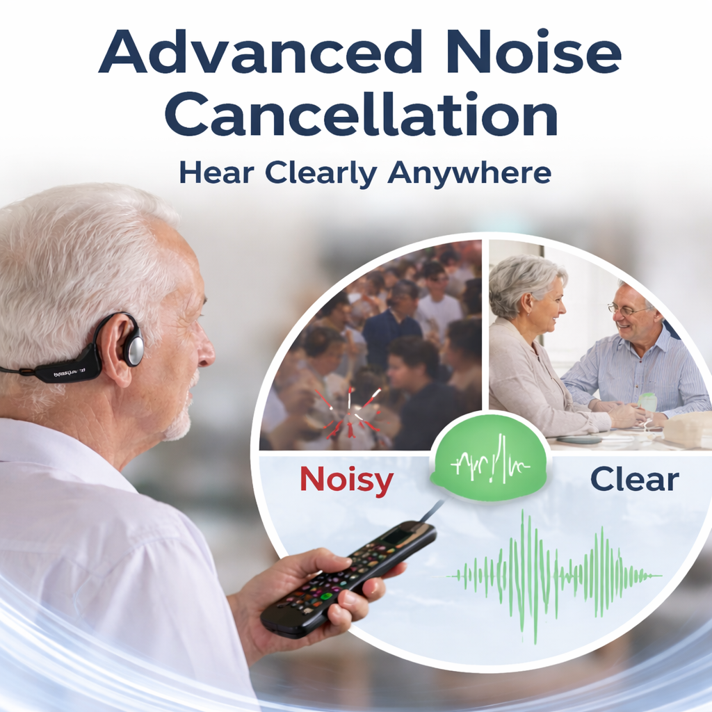 Noise reduction listening illustration