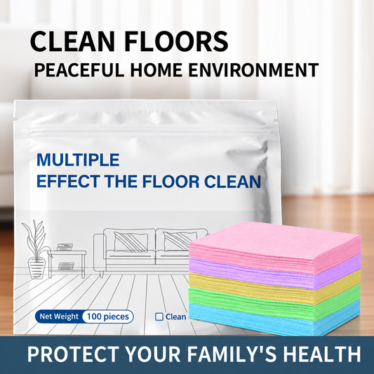 100-Pieces Multi-Effect Floor Cleaning Sheets – Powerful Stain Removal & Fresh Scent